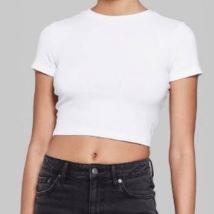 Target White Cropped Tee
